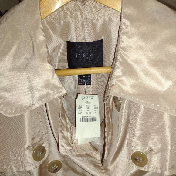 NWT J. Crew Collection Silk Taffeta Trench Small 4 - Picture 4 of 6